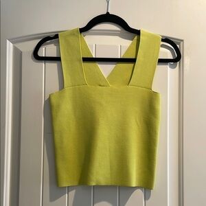 House of Harlow 1960 Green Sleeveless Crop Top